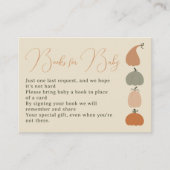 赤素朴ちゃんシャワー用秋カボチャの本 エンクロージャーカード (正面)