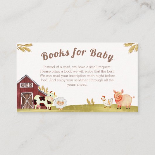 赤素朴ちゃんシャワー用納屋周囲の庭農畜産図書 エンクロージャーカード (正面)