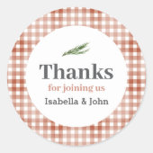 赤素朴ちゃんシャワー ラウンドシール (正面)