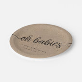 赤素朴ちゃんシャワーKraft Ohベビーツインズカスタム ペーパープレート (アングル)