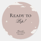 赤素朴ちゃんミニマルシャワー準備ポップ・アートのができて ラウンドシール (正面)