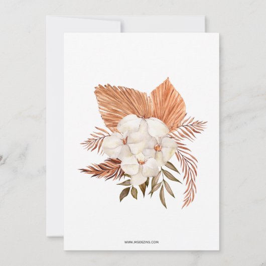 赤素朴ちゃん男女兼用のシャワーでパンパス 招待状 (裏面)