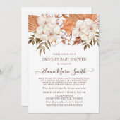 赤素朴ちゃん男女兼用のシャワーでパンパス 招待状 (正面/裏面)