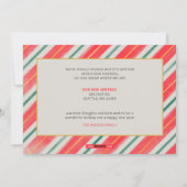 赤素朴とストライプ緑の引っ越しました写真 シーズンカード (裏面)