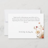 赤素朴と大麦の水色ワイルドフラワー サンキューカード (裏面)