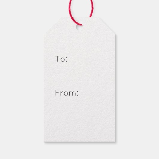 赤素朴と白のプレイドCookieトレイ ギフトタグ (裏面)