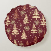 赤素朴と金ゴールド ラウンドクッション (裏面)