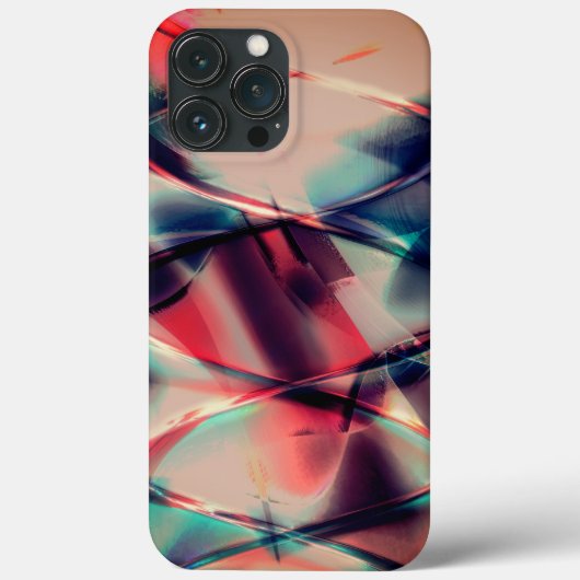 赤素朴と青の汚れた背景の上のバスケ Case-Mate iPhoneケース (裏面)