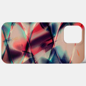 赤素朴と青の汚れた背景の上のバスケ Case-Mate iPhoneケース (裏面 (横))