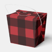 赤素朴と黒の水牛の格子模様モノグラム フェイバーボックス (裏面サイド)
