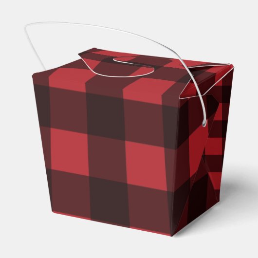 赤素朴と黒の水牛の格子模様モノグラム フェイバーボックス (裏面サイド)