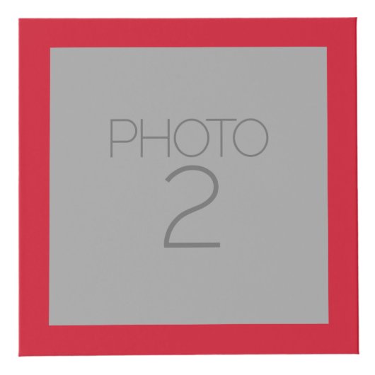 赤素朴と黒の水牛の格子模様モノグラム フォトキューブ (右)