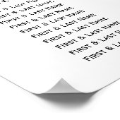 赤素朴のエレガントフローラ座席表 ポスター (角)