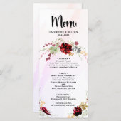 赤素朴のエレガントフローラ メニュー (正面/裏面)