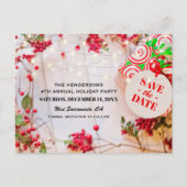 赤素朴のクリスマスパーティー保存日 案内ポストカード (正面)