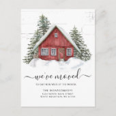 赤素朴の農家の首が動く 案内ポストカード (正面)