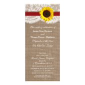 赤素朴ひまわり結婚式 プログラム (正面)