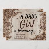 赤素朴ん坊の娘が妊娠している 案内状 (正面/裏面)