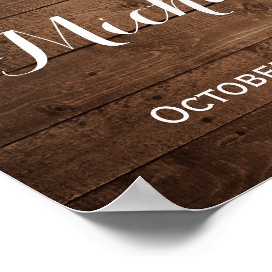 赤素朴ん坊の息のメイソンの結婚瓶のサイン ポスター (角)