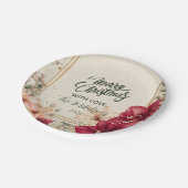 赤素朴アマリリス・クリスマス ペーパープレート (アングル)