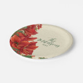 赤素朴アマリリス・クリスマス ペーパープレート (アングル)