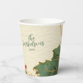 赤素朴アマリリス・クリスマス 紙コップ (裏面)