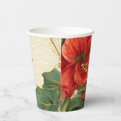 赤素朴アマリリス・クリスマス 紙コップ (右)