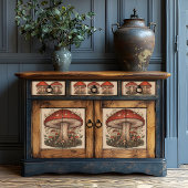 赤素朴キノコフォークアートデカップクラフト 薄葉紙