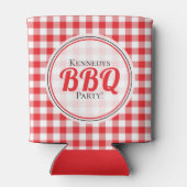 赤素朴ギンガムファミリーピクニックバーベキュー 缶クーラー (裏面)