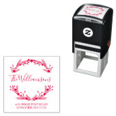 赤素朴クリスマスリース名差出人住所 セルフインキングスタンプ (インサイチュ)