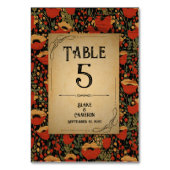 赤素朴ケシヴィンテージウッドズ結婚ズ テーブルナンバー (正面)