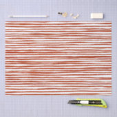 赤素朴ストライプクリスマス 薄葉紙 (クラフト)