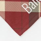 赤素朴タータンチェックPlaid 9パーソナライズされた写真 フリースブランケット (角)