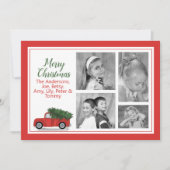 赤素朴トラックのクリスマスフォトカ数々のード シーズンカード (正面)