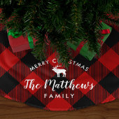 赤素朴バッファローチェックトナディアモノグラム ブラッシュドポリエステルツリースカート