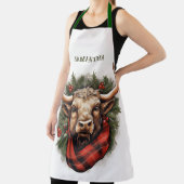 赤素朴バッファロープレイドファームハウス エプロン (インサイチュ)