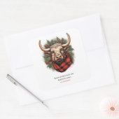 赤素朴バッファロープレイドファームハウス スクエアシール (封筒)