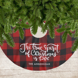 赤素朴バッファロープレイドファームハウス ブラッシュドポリエステルツリースカート