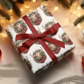 赤素朴バッファロープレイドファームハウス ラッピングペーパー