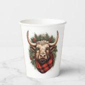 赤素朴バッファロープレイドファームハウス 紙コップ (裏面)