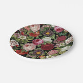 赤素朴ピンクフローラ緑ブカラフルラック ペーパープレート (アングル)