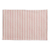 赤素朴フランスのストライプのケース 枕カバー (裏面-左)