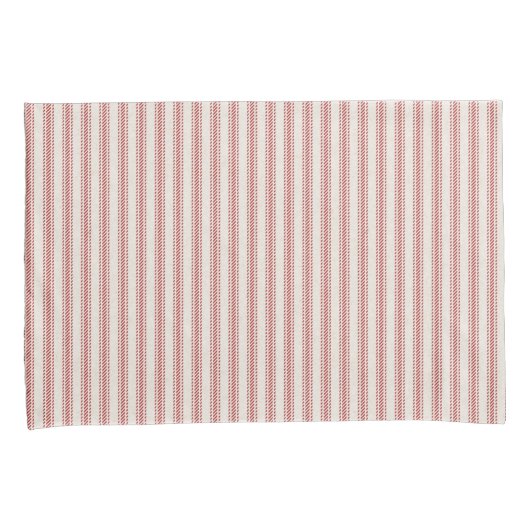 赤素朴フランスのストライプのケース 枕カバー (正面右)