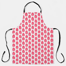 赤素朴フローライースターエッグLinocut エプロン