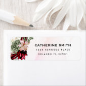 赤素朴フローラエレガント招待状 ラベル (インサイチュ)