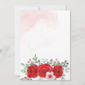 赤素朴フローラ結婚式招待状 招待状 (裏面)