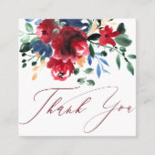 赤素朴フローラ軍令感謝してい令 スクエア名刺 (正面)