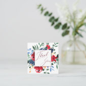 赤素朴フローラ軍令感謝してい令 スクエア名刺 (スタンド正面)