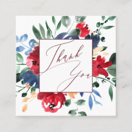 赤素朴フローラ軍令感謝してい令 スクエア名刺