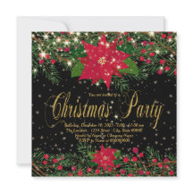 赤素朴ポインセチアパーティー